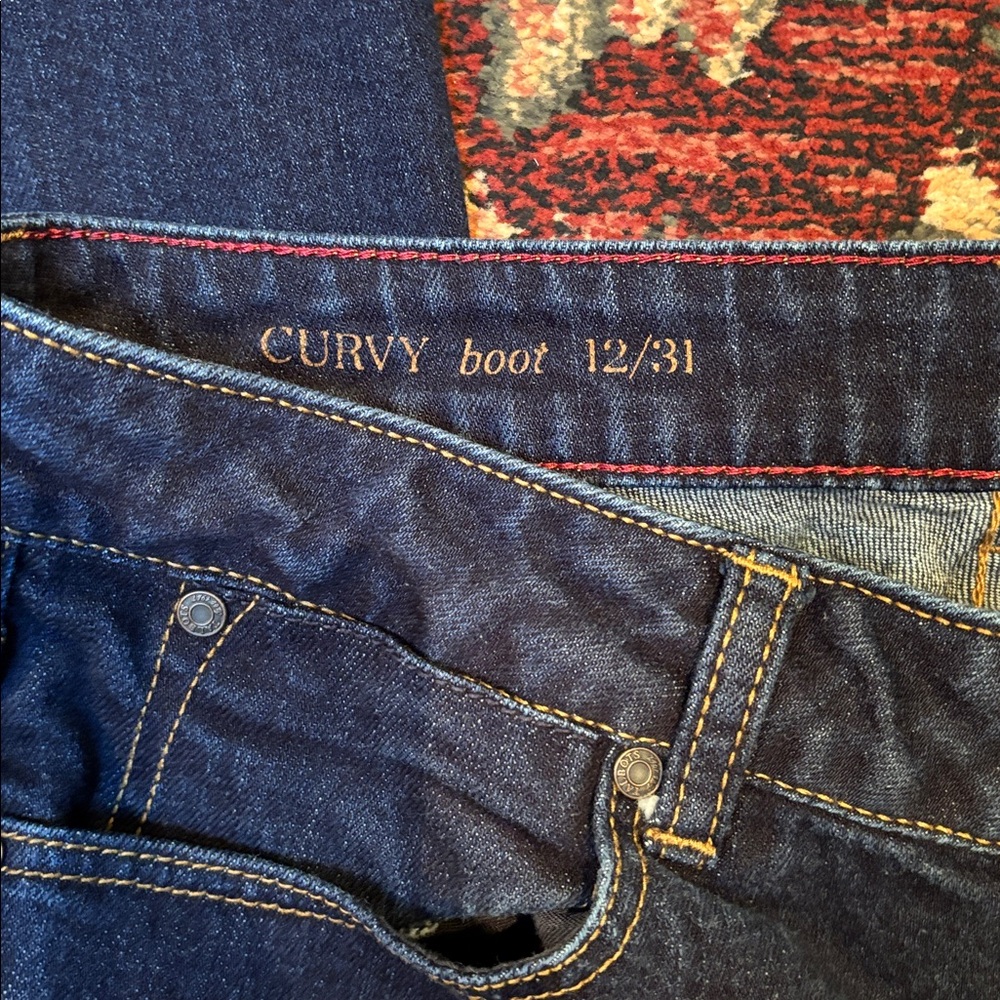 Talbots Women's Dark Blue Jeans - Picture 2 of 4